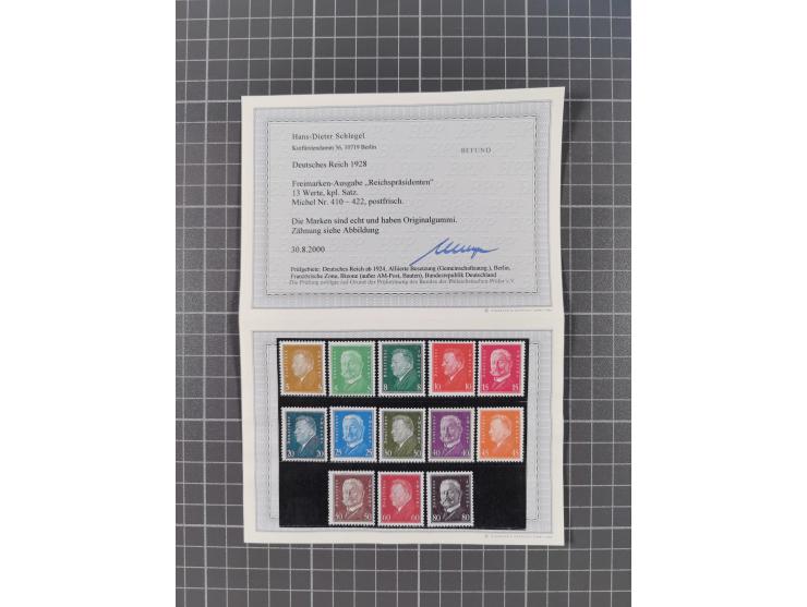 1872/1932, ungebrauchte und postfrische Sammlung inkl. Dienstmarken mit vielen besseren und kpl. Ausgaben, Farben, Wasserzeic