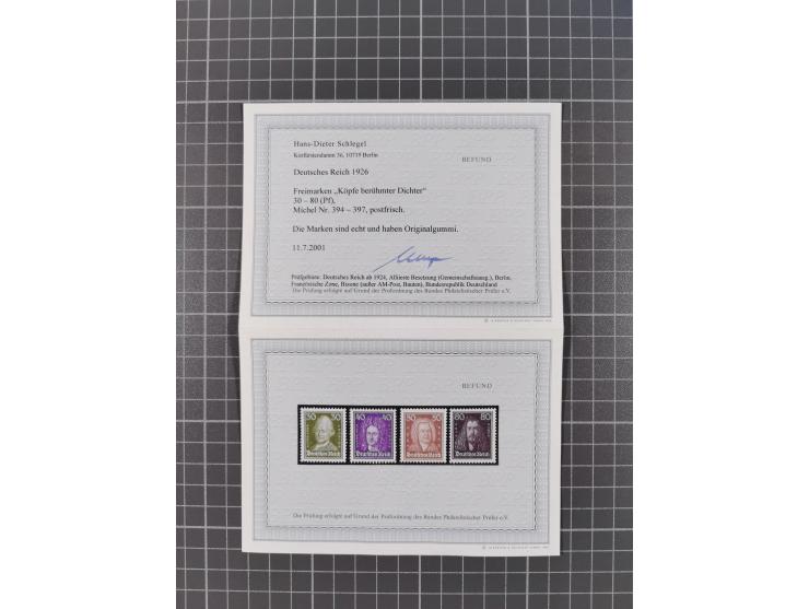 1872/1932, ungebrauchte und postfrische Sammlung inkl. Dienstmarken mit vielen besseren und kpl. Ausgaben, Farben, Wasserzeic