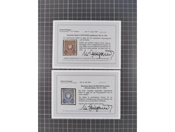 1872/1932, ungebrauchte und postfrische Sammlung inkl. Dienstmarken mit vielen besseren und kpl. Ausgaben, Farben, Wasserzeic