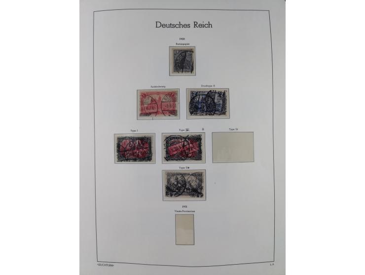 1872/1932, gestempelte Sammlung inkl. Dienstmarken mit vielen besseren und kpl. Ausgaben, Farben, Wasserzeichen-Abarten, Type