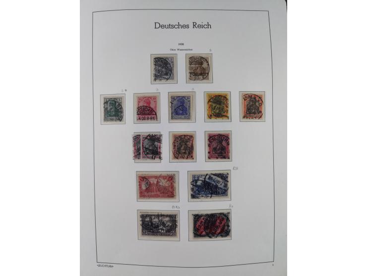 1872/1932, gestempelte Sammlung inkl. Dienstmarken mit vielen besseren und kpl. Ausgaben, Farben, Wasserzeichen-Abarten, Type