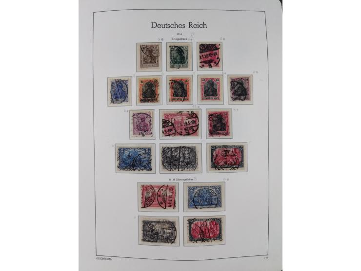 1872/1932, gestempelte Sammlung inkl. Dienstmarken mit vielen besseren und kpl. Ausgaben, Farben, Wasserzeichen-Abarten, Type