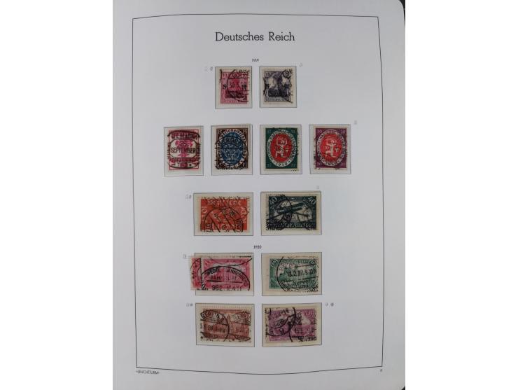 1872/1932, gestempelte Sammlung inkl. Dienstmarken mit vielen besseren und kpl. Ausgaben, Farben, Wasserzeichen-Abarten, Type