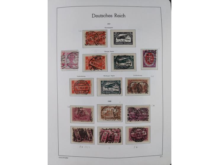 1872/1932, gestempelte Sammlung inkl. Dienstmarken mit vielen besseren und kpl. Ausgaben, Farben, Wasserzeichen-Abarten, Type