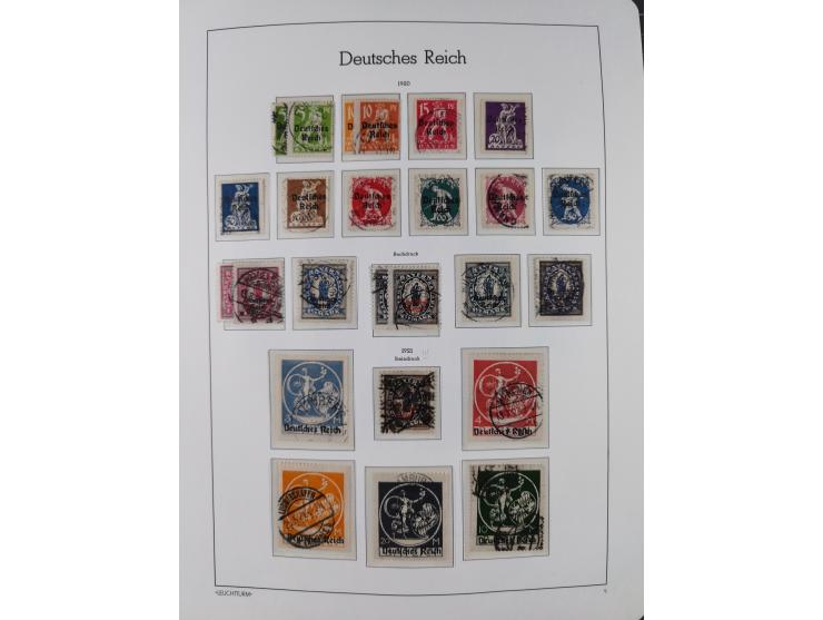 1872/1932, gestempelte Sammlung inkl. Dienstmarken mit vielen besseren und kpl. Ausgaben, Farben, Wasserzeichen-Abarten, Type
