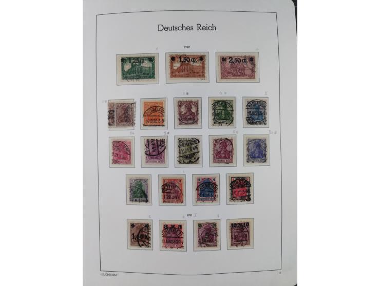 1872/1932, gestempelte Sammlung inkl. Dienstmarken mit vielen besseren und kpl. Ausgaben, Farben, Wasserzeichen-Abarten, Type