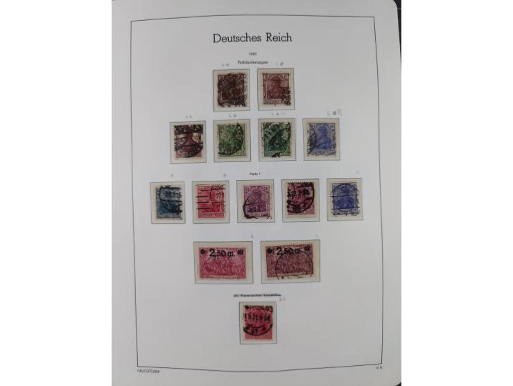 1872/1932, gestempelte Sammlung inkl. Dienstmarken mit vielen besseren und kpl. Ausgaben, Farben, Wasserzeichen-Abarten, Type
