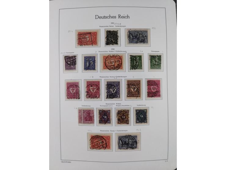 1872/1932, gestempelte Sammlung inkl. Dienstmarken mit vielen besseren und kpl. Ausgaben, Farben, Wasserzeichen-Abarten, Type
