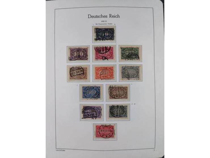 1872/1932, gestempelte Sammlung inkl. Dienstmarken mit vielen besseren und kpl. Ausgaben, Farben, Wasserzeichen-Abarten, Type