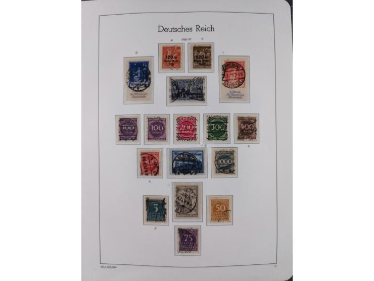 1872/1932, gestempelte Sammlung inkl. Dienstmarken mit vielen besseren und kpl. Ausgaben, Farben, Wasserzeichen-Abarten, Type