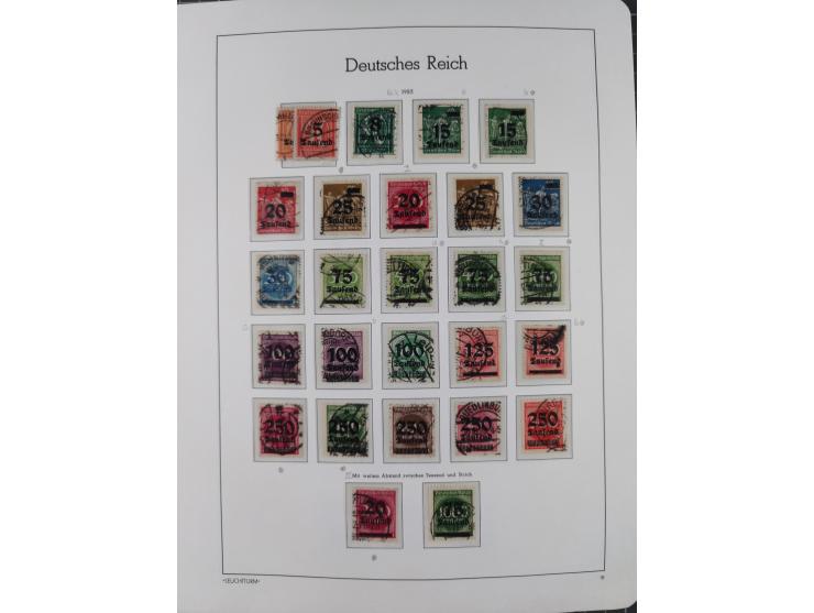 1872/1932, gestempelte Sammlung inkl. Dienstmarken mit vielen besseren und kpl. Ausgaben, Farben, Wasserzeichen-Abarten, Type