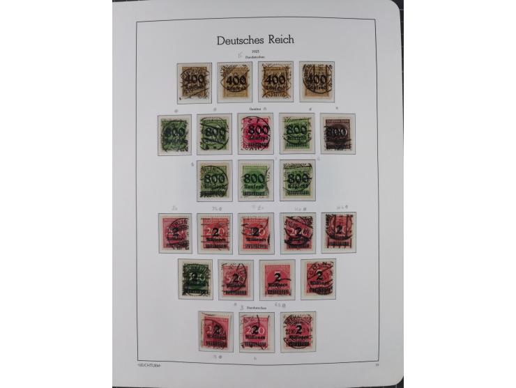 1872/1932, gestempelte Sammlung inkl. Dienstmarken mit vielen besseren und kpl. Ausgaben, Farben, Wasserzeichen-Abarten, Type