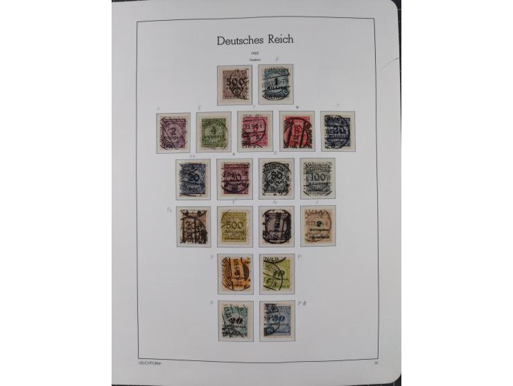 1872/1932, gestempelte Sammlung inkl. Dienstmarken mit vielen besseren und kpl. Ausgaben, Farben, Wasserzeichen-Abarten, Type