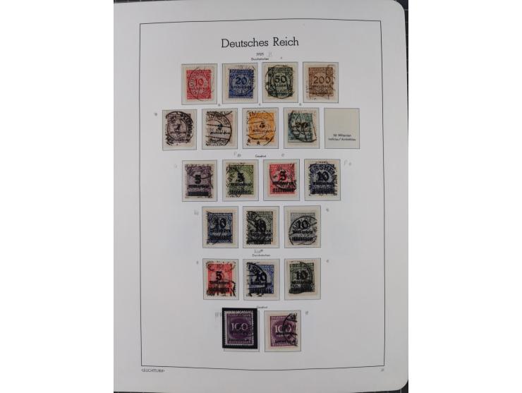 1872/1932, gestempelte Sammlung inkl. Dienstmarken mit vielen besseren und kpl. Ausgaben, Farben, Wasserzeichen-Abarten, Type