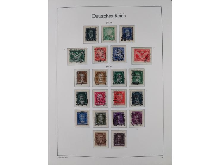 1872/1932, gestempelte Sammlung inkl. Dienstmarken mit vielen besseren und kpl. Ausgaben, Farben, Wasserzeichen-Abarten, Type