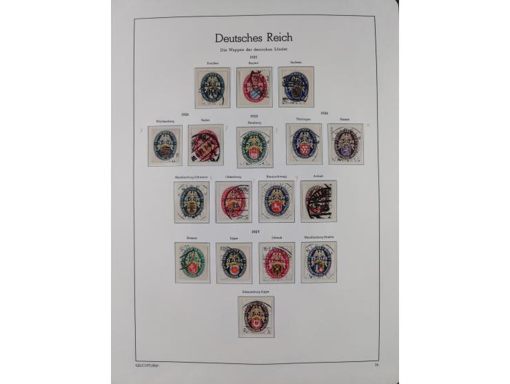 1872/1932, gestempelte Sammlung inkl. Dienstmarken mit vielen besseren und kpl. Ausgaben, Farben, Wasserzeichen-Abarten, Type