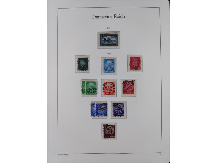 1872/1932, gestempelte Sammlung inkl. Dienstmarken mit vielen besseren und kpl. Ausgaben, Farben, Wasserzeichen-Abarten, Type