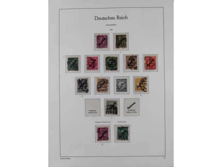 1872/1932, gestempelte Sammlung inkl. Dienstmarken mit vielen besseren und kpl. Ausgaben, Farben, Wasserzeichen-Abarten, Type