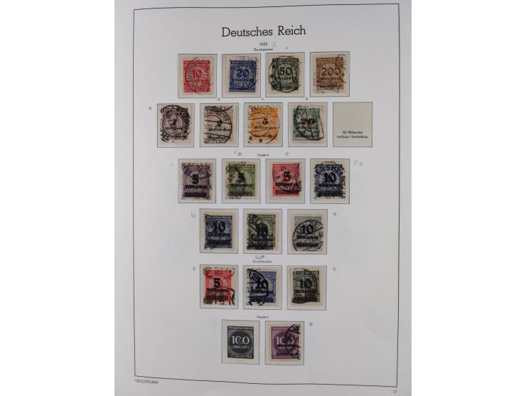 1872/1932, gestempelte Sammlung inkl. Dienstmarken mit vielen besseren und kpl. Ausgaben, Farben, Wasserzeichen-Abarten, Type
