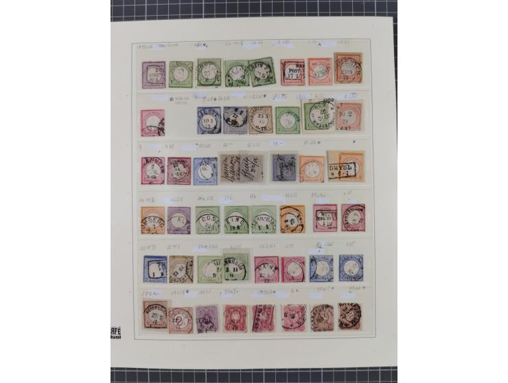 1872/1932, interessante, gestempelte Spezial-Sammlung inkl. Dienstmarken ab Mi.-Nr. 1 mit Schwerpunkt bis 1923 mit Zähnungsbe