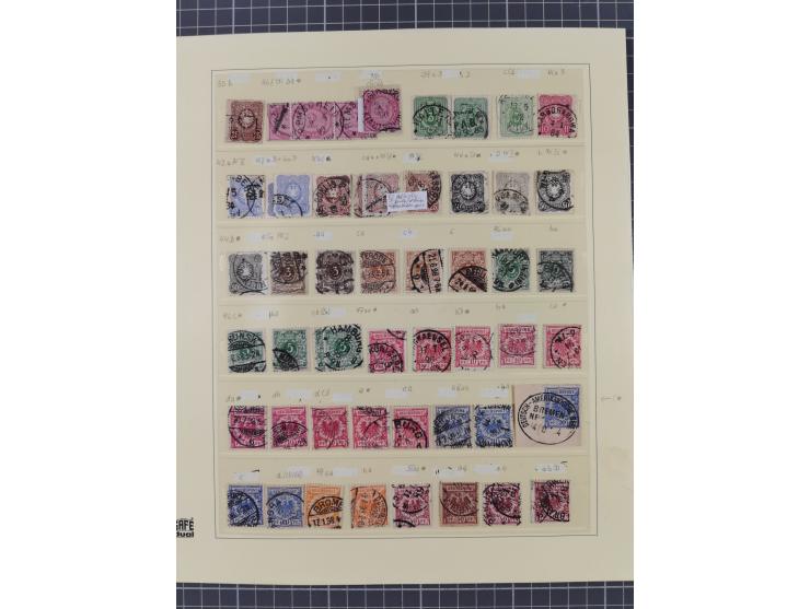 1872/1932, interessante, gestempelte Spezial-Sammlung inkl. Dienstmarken ab Mi.-Nr. 1 mit Schwerpunkt bis 1923 mit Zähnungsbe