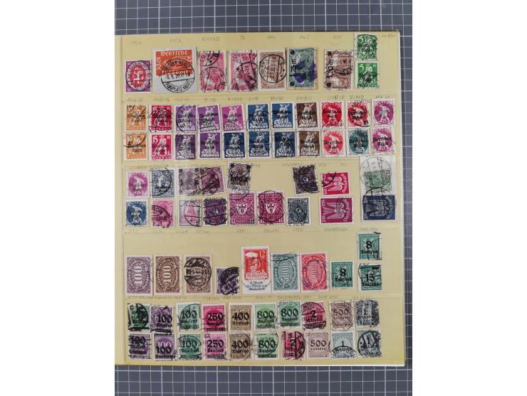 1872/1932, interessante, gestempelte Spezial-Sammlung inkl. Dienstmarken ab Mi.-Nr. 1 mit Schwerpunkt bis 1923 mit Zähnungsbe
