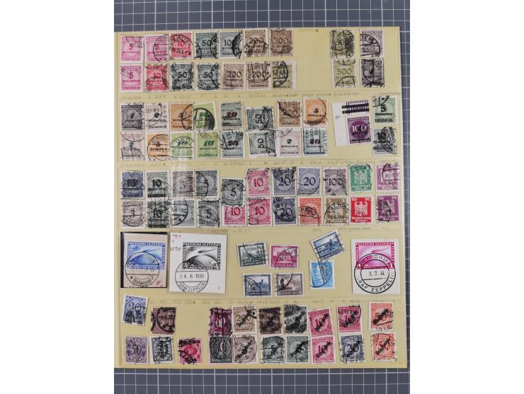 1872/1932, interessante, gestempelte Spezial-Sammlung inkl. Dienstmarken ab Mi.-Nr. 1 mit Schwerpunkt bis 1923 mit Zähnungsbe