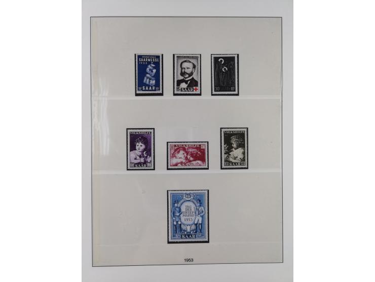 1947/59, in den Hauptnummern überkomplette postfrische Sammlung inkl. Dienstmarken und Urdrucksatz (die besseren Werte alle d