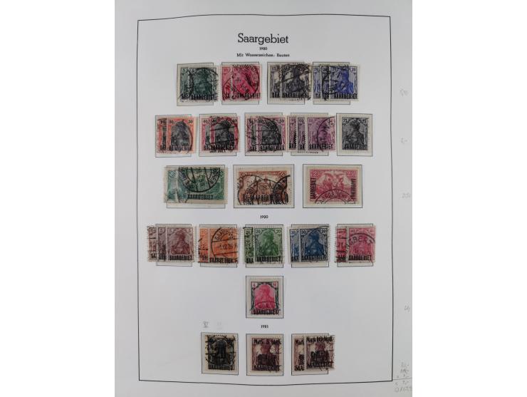 1920/59, ungebraucht/postfrische und zusätzlich gestempelte Sammlung inkl. Dienstmarken mit einigen besseren und kpl. Ausgabe