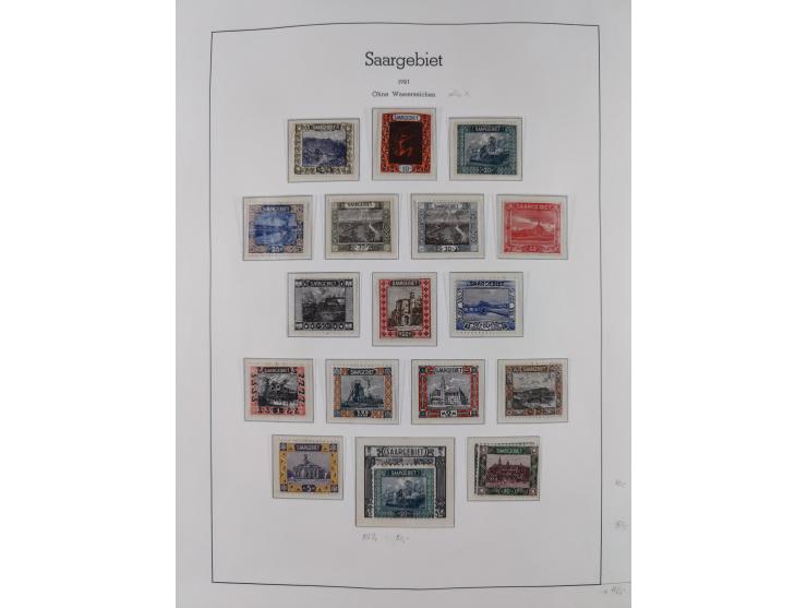 1920/59, ungebraucht/postfrische und zusätzlich gestempelte Sammlung inkl. Dienstmarken mit einigen besseren und kpl. Ausgabe