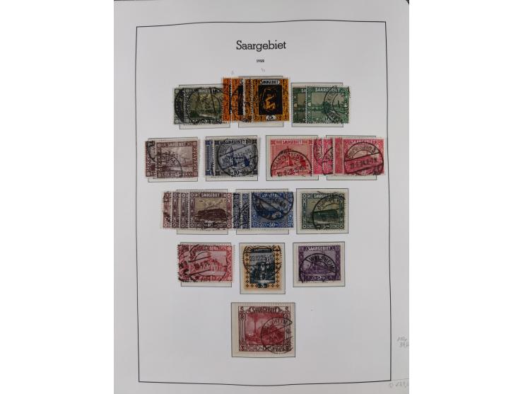 1920/59, ungebraucht/postfrische und zusätzlich gestempelte Sammlung inkl. Dienstmarken mit einigen besseren und kpl. Ausgabe