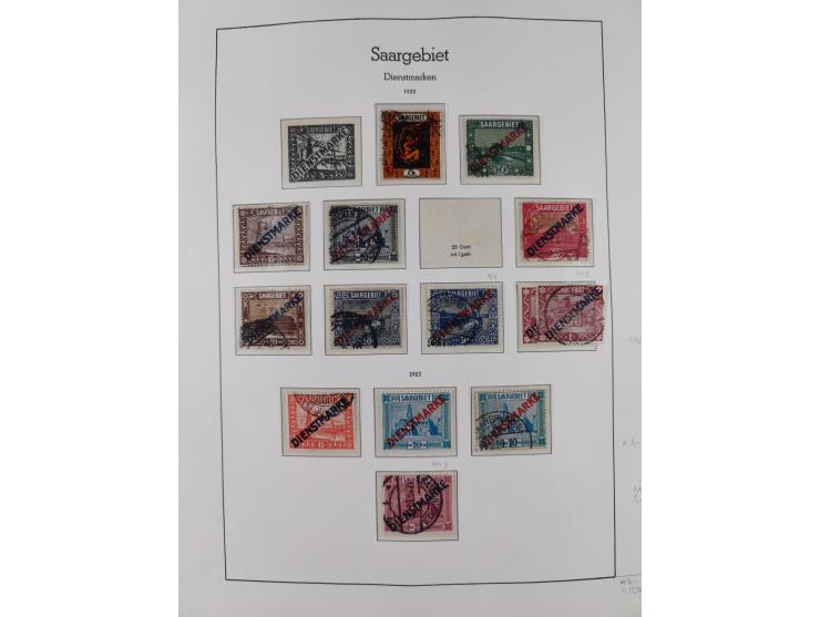 1920/59, ungebraucht/postfrische und zusätzlich gestempelte Sammlung inkl. Dienstmarken mit einigen besseren und kpl. Ausgabe