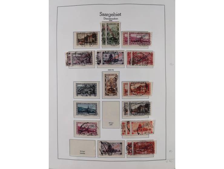 1920/59, ungebraucht/postfrische und zusätzlich gestempelte Sammlung inkl. Dienstmarken mit einigen besseren und kpl. Ausgabe