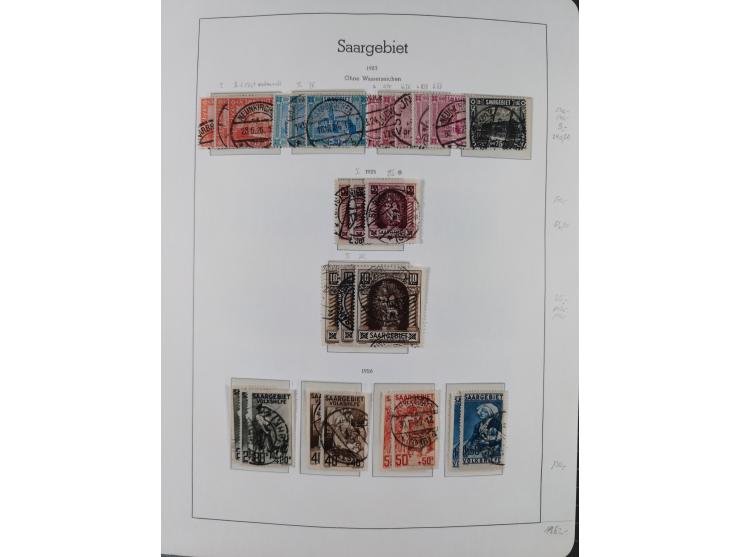 1920/59 gestempelte Sammlung mit besseren und kpl. Ausgaben, dabei u.a. Mi.-Nr. 16 (sign. Dr. Dub) und Mi.-Nr. 18-31 gestempe