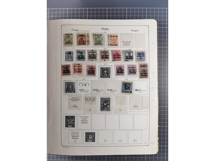 1918/89 (ca.), mint never hinged/unused and mostly used collection with duplicates, including Polish areas, Schlesien, etc., 