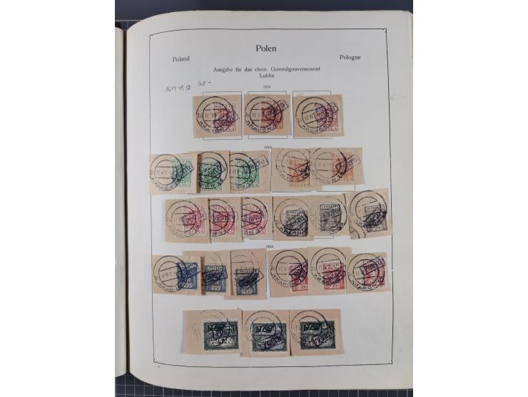 1918/89 (ca.), mint never hinged/unused and mostly used collection with duplicates, including Polish areas, Schlesien, etc., 