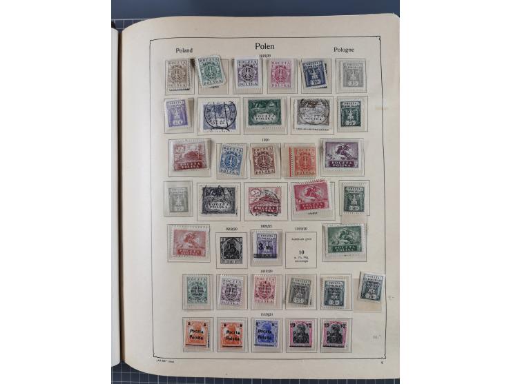 1918/89 (ca.), mint never hinged/unused and mostly used collection with duplicates, including Polish areas, Schlesien, etc., 