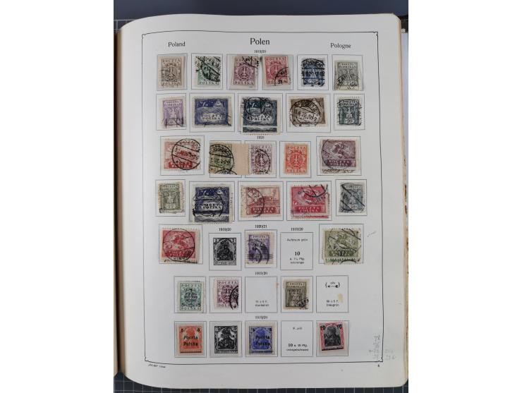 1918/89 (ca.), mint never hinged/unused and mostly used collection with duplicates, including Polish areas, Schlesien, etc., 