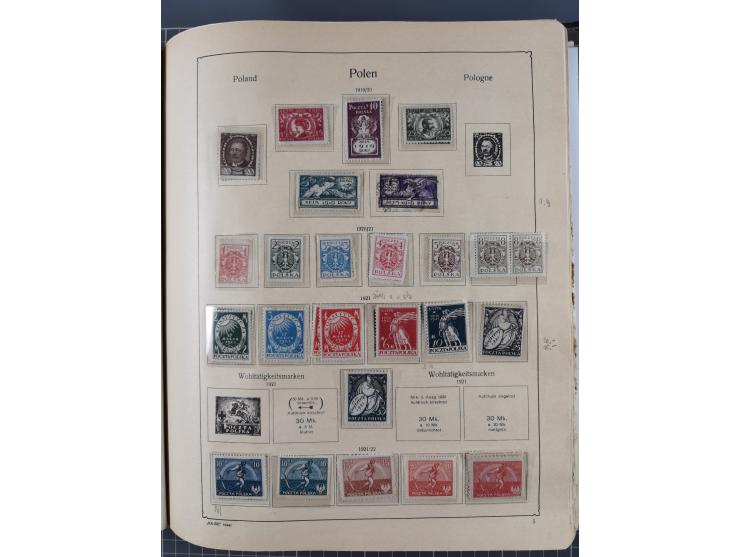 1918/89 (ca.), mint never hinged/unused and mostly used collection with duplicates, including Polish areas, Schlesien, etc., 