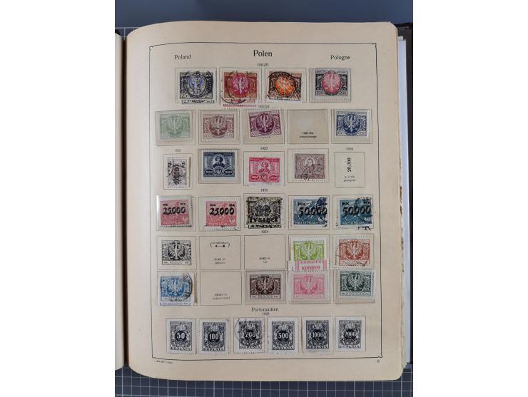 1918/89 (ca.), mint never hinged/unused and mostly used collection with duplicates, including Polish areas, Schlesien, etc., 