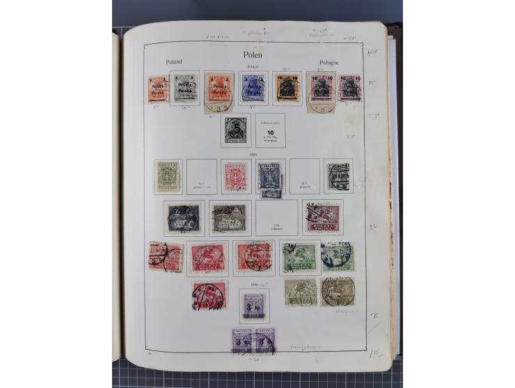 1918/89 (ca.), mint never hinged/unused and mostly used collection with duplicates, including Polish areas, Schlesien, etc., 