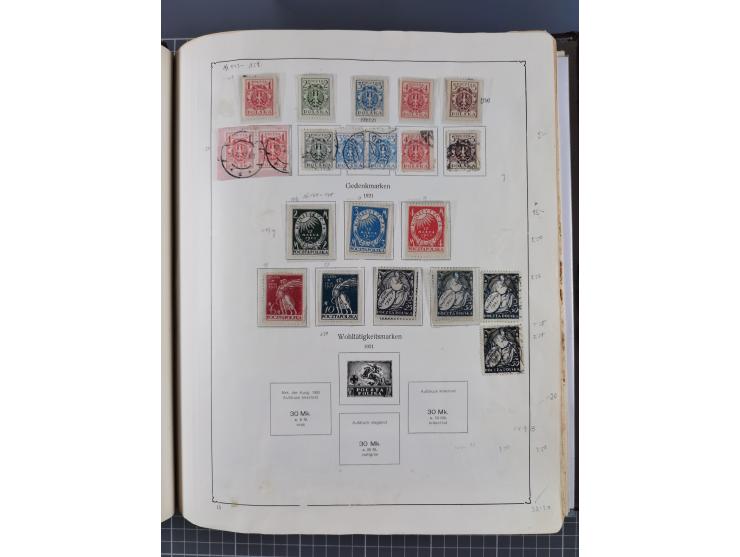 1918/89 (ca.), mint never hinged/unused and mostly used collection with duplicates, including Polish areas, Schlesien, etc., 