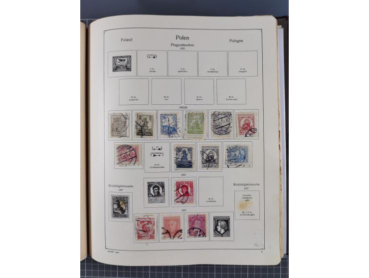 1918/89 (ca.), mint never hinged/unused and mostly used collection with duplicates, including Polish areas, Schlesien, etc., 