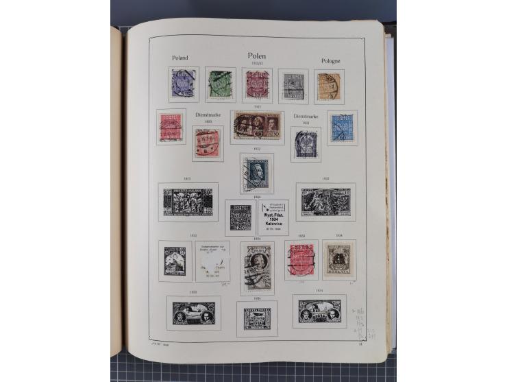 1918/89 (ca.), mint never hinged/unused and mostly used collection with duplicates, including Polish areas, Schlesien, etc., 