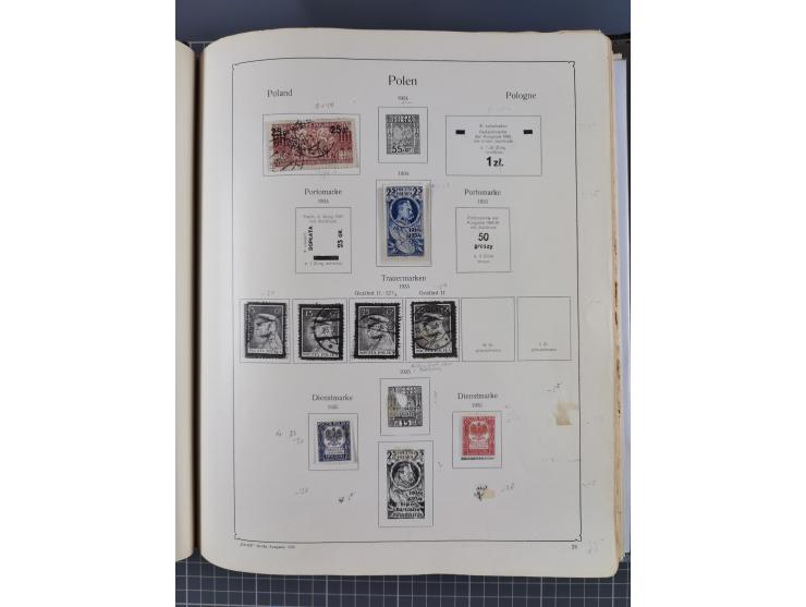 1918/89 (ca.), mint never hinged/unused and mostly used collection with duplicates, including Polish areas, Schlesien, etc., 