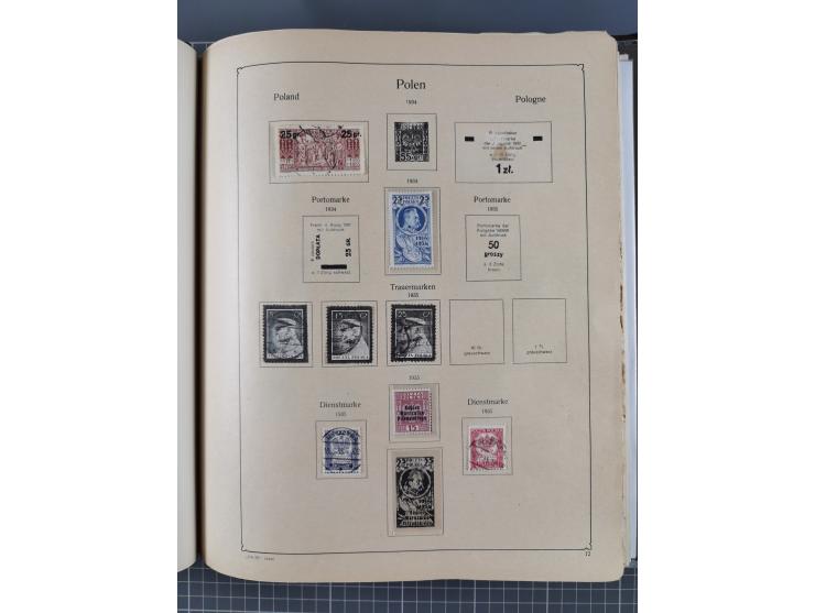 1918/89 (ca.), mint never hinged/unused and mostly used collection with duplicates, including Polish areas, Schlesien, etc., 