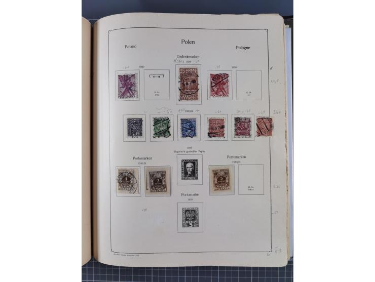 1918/89 (ca.), mint never hinged/unused and mostly used collection with duplicates, including Polish areas, Schlesien, etc., 