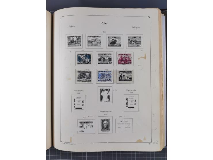 1918/89 (ca.), mint never hinged/unused and mostly used collection with duplicates, including Polish areas, Schlesien, etc., 