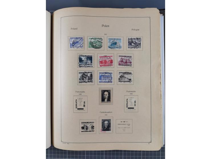 1918/89 (ca.), mint never hinged/unused and mostly used collection with duplicates, including Polish areas, Schlesien, etc., 