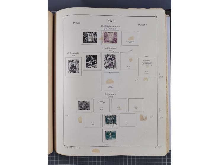 1918/89 (ca.), mint never hinged/unused and mostly used collection with duplicates, including Polish areas, Schlesien, etc., 